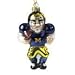 Michigan Wolverines NFL Glass White Football Player Christmas Tree Ornament 5.5" - NCAA College Athletics