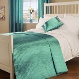 Passion Faux Silk Single Bedspread in Teal