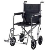 Drive Medical Go-Kart Steel Transport Chair 17 Inches Black - 1 Ea