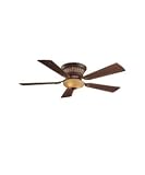 Minka-Aire Fans F544-BCW 52″ Calais Flush Mount Belcaro Walnut Ceiling Fan w/ Light & Wall Ctrl
