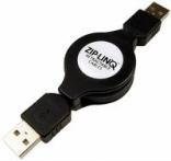 Cables Unlimited ZIP-USB2-C06 ZipLinq Retractable USB 2.0 A to A Device Cable