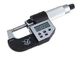 Digital Outside 0.00 to 1.00 Micrometer - LCD Display SAE and Metric - Data Port - Extra Carbide Ball Cap - Auto Off/On