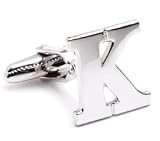 Personalized Silver My Initials Alphabet/Letter K Cufflinks Formal Wear
