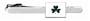 Patriotic rhodium plated and enamel Shamrock tie clip with presentation box.