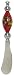 Individually Gift Boxed Spreader Knife with Decorative Glass Red Murano Top Set of Two