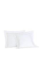 Rivolta Carmignani Set Funda De Cojín 2 Uds. Sateen 300TC (Blanco/Beige)