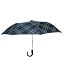 Navy Pixel Plaid Folding Umbrella by Tray 6- High Quality & Stylish