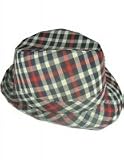 Outer Rebel Fashion Squaretop Fedora Hat- Black, Red & White Plaid