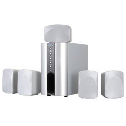 AtivaTM 6-Piece Home Speaker System, Silver