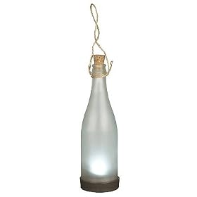 Solar Powered Sun Garden Candle Bottle Light Jar Lamp