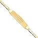 14K Carolina Panthers Large Satin Id Figaro Bracelet