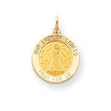 14k Our Lady of Loretto Medal Charm