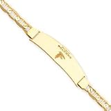 14K Atlanta Falcons Large Polished Id Anchor Bracelet