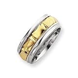 Sterling Silver & Vermeil Inner Channel Spinning Band