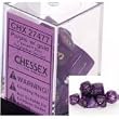 Chessex Dice: Polyhedral 7-Die Velvet Dice Set - Purple w/silver - NEW!!!