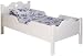 Scalloped Wooden Toddler Bed in White