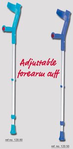 Light-Line Crutches for Youths and Women, Blue - 1 Pair