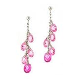 Cascading Two-Tone Pink Briolette Earrings