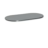 Racetrack Conference Table Top w/T-Mold Edge, 72w x 36d, Graphite Gray