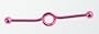 14g 316L Surgical Stainless Steel Anodized Loop Industrial Barbell - Pink