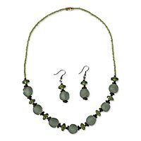 Bead jewelry set, 'African Summer'