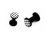 Oreille-clous avec dames en noir, en acrylique; 3mm