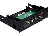 DELOCK HUB USB2.0 4 Port int. 3,5Z / 5,25Z sw Preisvergleich