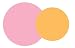Retro Orange & Pink Tub Applique set of 10