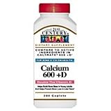 Calcium 600 mg + D - 200 caps., (21st Century)