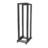 Server Rack Frame, 73.5 In 4 Post Open Rack