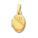 18in Gold-plated Small .01 Ct. Diamond Oval Locket Necklace