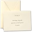 Ecruwhite Sympathy Acknowledgement Note