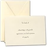 Review Crane & Co.  / Ecruwhite Sympathy Acknowledgement Note