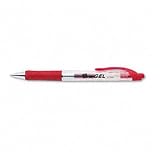 Egel retractable gel ink roller ball pen, medium, 0.7mm point, red ink