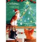 Cat and Christmas Tree 101 Greeting Card Set