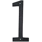 Montague Metal Products Textured Font Individual House Number, 1, 10-Inch