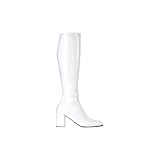 Go Go Stretch Boots White Patent (6, White)