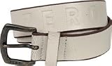 Zero Vintage White Med Leather Belt
