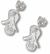 Ohio State Buckeyes 5/8" Block "O" Flip Flop Post Earrings - Sterling Silver Jewelry
