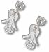 Ohio State Buckeyes 5/8" Block "O" Flip Flop Post Earrings - Sterling Silver Jewelry