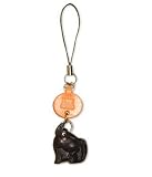 VANCA Craft Petit Mini Mascot Leather Black Cat Cell Phone Charms * SCRATCHING *