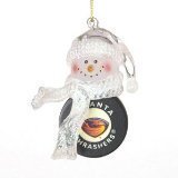 Atlanta Thrashers 2.5" Acrylic Basketball Snowman Holiday Ornament - NHL Hockey