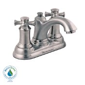 American Standard 7415.221.295 Portsmouth Centerset Faucet with Speed Connect Drain with Cross Handles, Satin Nickel American Standard 7415.221.295 Portsmouth Centerset Faucet with Speed Connect Drain with Cross Handles, Satin Nickel