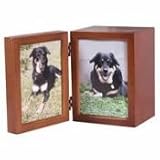 Pet Keepsake Memorial 5x7 inch folding Honey Maple color