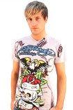 Ed Hardy - DO OR DIE S/S V-NECK T-SHIRT--S