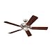 Sea Gull Lighting 1535-965 Celebrity Deluxe 52-Inch Five-Blade Ceiling Fan, Antique Brushed Nickel with Teak Wood Grain Finish Blades Image