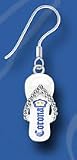 Corona Crown Swarovski Crystal Flip Flop Dangle Earrings