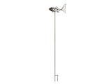 Small Mosaic Fish Garden Stake Glass Wires Body Antique Copper Iron 12-1/2 X 1 X 60 Set Of 2