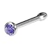 Swarovski Tanzanite Nose Bone