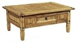 Coffee Table Pine 1 Drawer Corona Mexican Solid Pine
